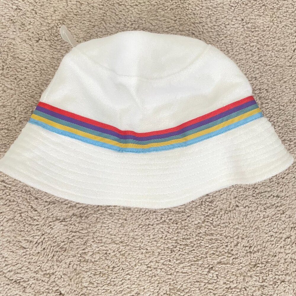 Gymboree Rainbow Bucket Hat – Soft Cotton Blend, Size M/L Kids NWT